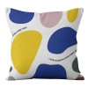 Home Blue abstract geometric pillow cover maple leaf grass pattern sofa living room decorative pillow cover