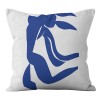 Home Blue abstract geometric pillow cover maple leaf grass pattern sofa living room decorative pillow cover