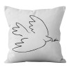 Home Blue abstract geometric pillow cover maple leaf grass pattern sofa living room decorative pillow cover
