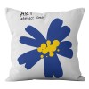 Home Blue abstract geometric pillow cover maple leaf grass pattern sofa living room decorative pillow cover