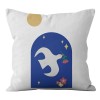 Home Blue abstract geometric pillow cover maple leaf grass pattern sofa living room decorative pillow cover