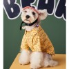 Dog clothes handsome cute shirt autumn Teddy Chenery bear printed pet bipedal fashion