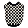 Dog clothes autumn and winter clothes Chenery bear teddy FaDu black and white checkerboard sweater sleeveless pet vest