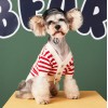 Dog clothes autumn and winter Teddy Chenery Fabio bear cute pet small dog stripe sweater cardigan