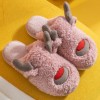 Cotton slippers women's home indoor warmth, thick-soled plush shoes