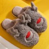 Cotton slippers women's home indoor warmth, thick-soled plush shoes