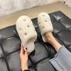 Cute girl heart indoor net red cotton slippers fashion autumn and winter women's home household one-word plush slippers