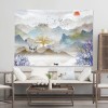 Ancient scenery background cloth sunset mountain wave bedside bedroom living room sofa background decorative painting wall cloth