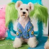 Pet clothes autumn and winter Teddy Chenery bear Bomei fadou small and medium-sized dog flower dog sweater cardigan