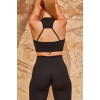 2021 autumn and winter seamless Yoga suit European and American thread knitted short sleeved trousers suit women's sports fitness suit 
