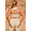 2021 autumn and winter seamless Yoga suit European and American thread knitted short sleeved trousers suit women's sports fitness suit 