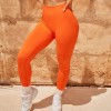 2021 autumn and winter seamless Yoga suit European and American thread knitted short sleeved trousers suit women's sports fitness suit 