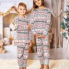 Fd652 Europe and America 2021 autumn and winter deer full print Christmas parent-child home clothes Pajama Set