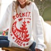 Fd666 women's 2021 autumn winter Santa's English letter printed loose medium length sweater
