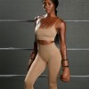 2021 European and American Yoga suit set women's sexy suspender bra Sports Fitness Yoga Pants two-piece set 
