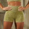 2021 autumn and winter sand wash seamless yoga clothes women's long sleeve sports fitness clothes high waist hip pants 