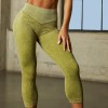2021 autumn and winter sand wash seamless yoga clothes women's long sleeve sports fitness clothes high waist hip pants 
