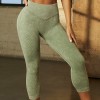 2021 autumn and winter sand wash seamless yoga clothes women's long sleeve sports fitness clothes high waist hip pants 