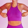 2021 European and American seamless yoga clothes women's sports fitness clothes long sleeve quick drying running high waist hip lifting pants 