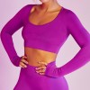 2021 European and American seamless yoga clothes women's sports fitness clothes long sleeve quick drying running high waist hip lifting pants 