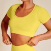 2021 European and American seamless yoga clothes women's sports fitness clothes long sleeve quick drying running high waist hip lifting pants 