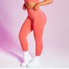2021 European and American seamless yoga clothes women's sports fitness clothes long sleeve quick drying running high waist hip lifting pants 