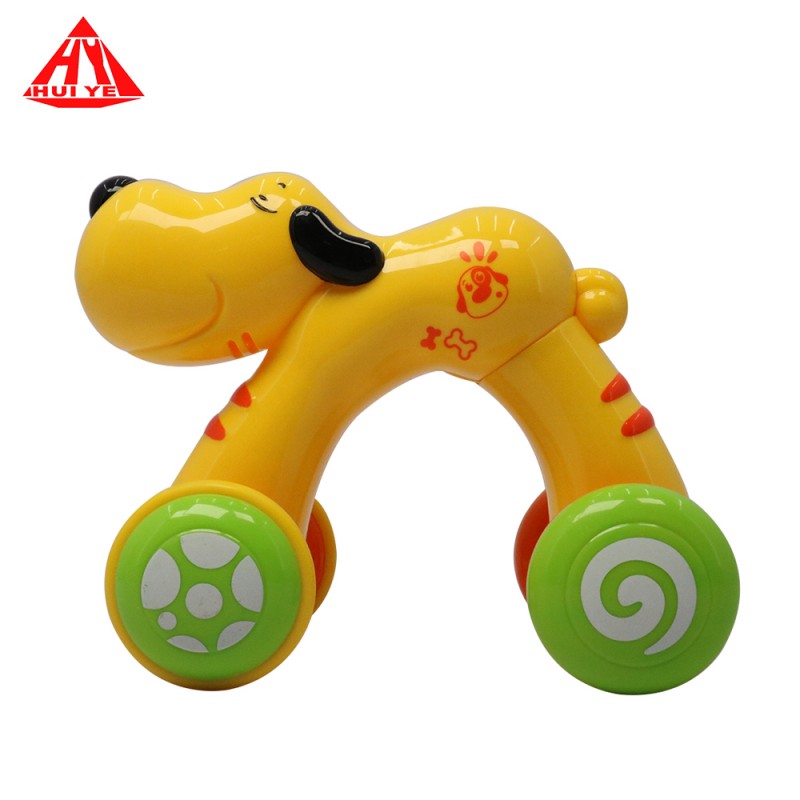 Huiye wholesale plastic education gift cute animal drive without battery energy saving baby musical rattles toys