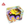 Huiye hot selling dinosaur motorcycle inertia car 360 rotation friction powered cars monster plastic truck toy car for kids