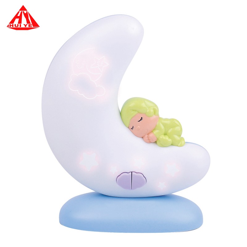 Huiye new control soothing musical and twinkling lighting kids educational baby night lamp toys