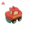 Huiye 4pcs plastic colorful soft rubber educational toys kids mini cartoon pull back cars toys for child