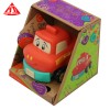 Huiye 4pcs plastic colorful soft rubber educational toys kids mini cartoon pull back cars toys for child