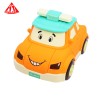 Huiye hot sale mini kids car with universal wheels bump and go with lighting and music cartoon electric musical taxi car toys