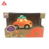 Huiye hot sale mini kids car with universal wheels bump and go with lighting and music cartoon electric musical taxi car toys