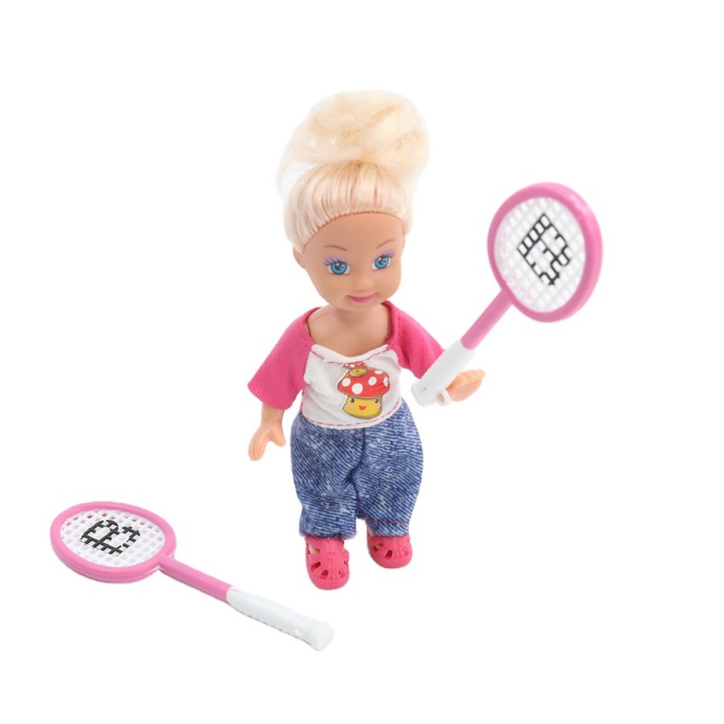 4.5inch mini vinyl girls toys doll set for kids
