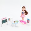 Huiye high quality girl toys teacher set 11.5 inch joint doll toy