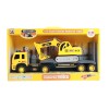 Huiye coche de juguete electrico functional sound and lights Excavator tractor kid friction toy truck friction toy vehicles