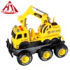 Huiye good quality city car serises super big wheel collision bounce IC light friction powered construction truck model toys car