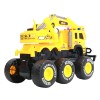 Huiye good quality city car serises super big wheel collision bounce IC light friction powered construction truck model toys car