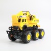 Huiye good quality city car serises super big wheel collision bounce IC light friction powered construction truck model toys car
