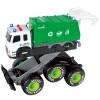 Huiye big wheel collision bounce jumping kids plastic city service cleaning cars friction sanitation garbage model truck toys