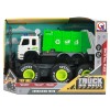 Huiye big wheel collision bounce jumping kids plastic city service cleaning cars friction sanitation garbage model truck toys