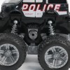 Huiye factory price 4wd Wheels Rock Crawler Off Road pull back car toy 360 rotating friction cars toy police truck toys for kids