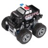 Huiye factory price 4wd Wheels Rock Crawler Off Road pull back car toy 360 rotating friction cars toy police truck toys for kids