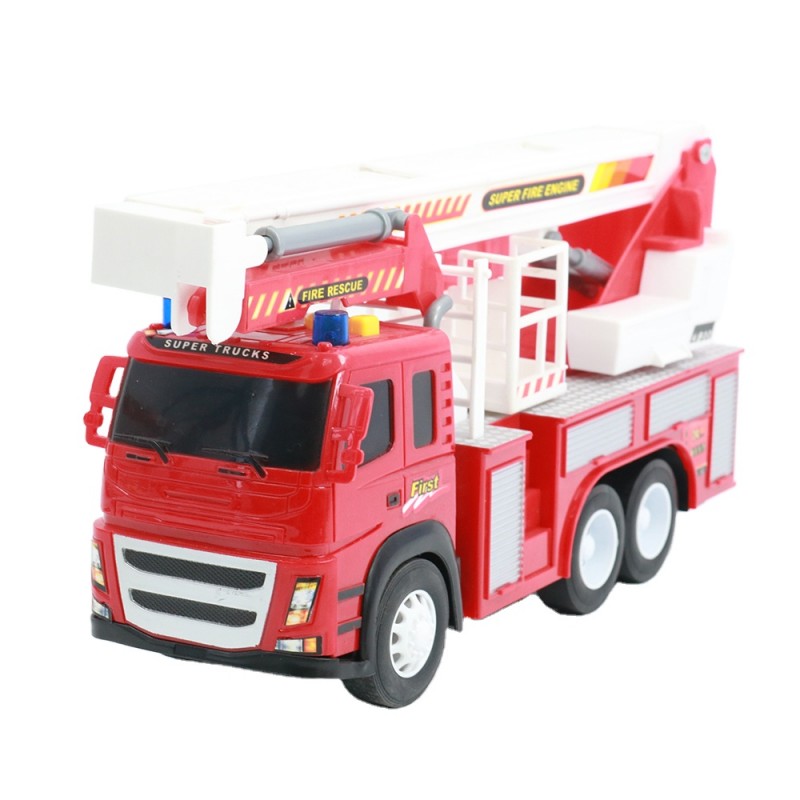 Huiye amazon hot sale 1:12 scale friction fire engine toy truck