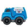 Huiye 2020 hot selling children friction toy vehicles with light and music kid free wheel police truck toy car cartoon