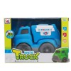 Huiye 2020 hot selling children friction toy vehicles with light and music kid free wheel police truck toy car cartoon