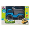 Huiye cartoon mini free wheel beach truck inertia dump car plastic friction toy vehicles tipper truck toy for kids