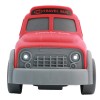 Huiye hot sale baby cartoon truck friction toy vehicles with light and music friction car toy plastic school bus toys for kids