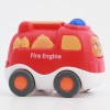 Huiye new kid cartoon fire truck small rescue car plastic mini friction power formula car toy  truck toy fire engine toy