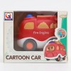 Huiye new kid cartoon fire truck small rescue car plastic mini friction power formula car toy  truck toy fire engine toy